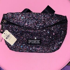 PINK Victoria's Secret Sparkle Crossbody Bag - Black and Pink